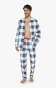 Pyjama long homme boutonné 100% coton pilou ARTHUR PLC - Glace LOGAH23 (M)