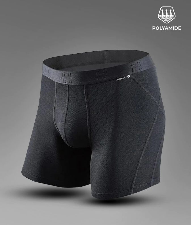 Boxer homme de sport microfibre avec maintien intérieur LOIC HENRY "Sport" KBS003N - Noir (2)