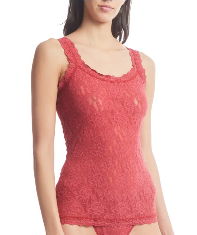Top sans manches dentelle stretch HANKY PANKY "Classic Cami" 1390L - Burnt Sienna BRNS