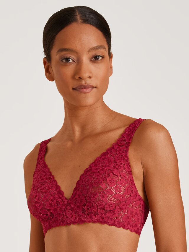 Soutien-gorge soft sans armatures CALIDA "Natural Comfort Lace" 03556 - Rio Red 167