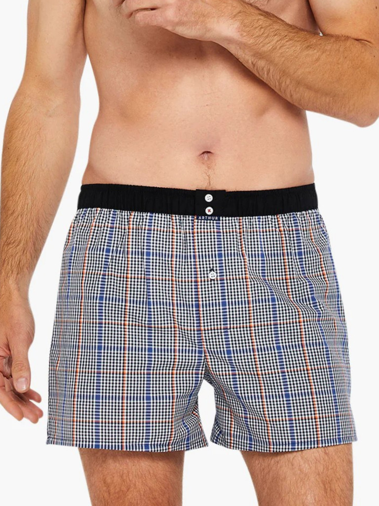 Caleçon américain homme avec maintien intérieur 100% coton bio ARTHUR "Le Club" CSP - Gris 1067H23