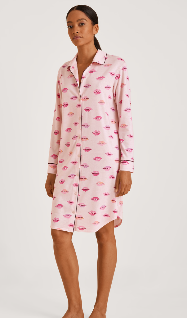 Chemise de nuit dame boutonnée CALIDA "Favourites Kiss" 31391 - Pearl blush 072 (XS)