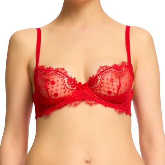 Soutien-gorge balconnet DITA VON TEESE "Vedette" D59024 - Flame