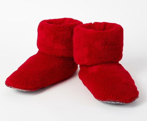 Pantoufles botte en polar WOODY 999-10-BOO-M - Rouge 407 (22/26)