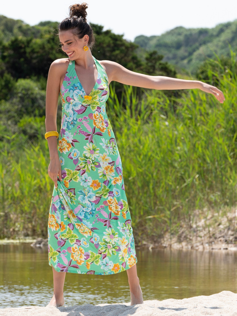Robe longue ANTIGEL "La Feminissima" ESB1170 - Vert Emeraude 1545 (L)