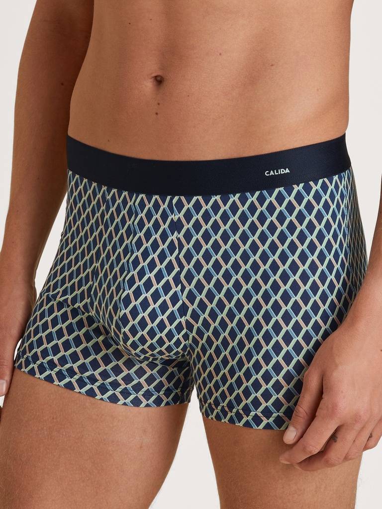 Boxer homme fantaisie 94% coton CALIDA "Cotton Code Design" 26980 - Insignia 792 (S)