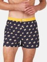Caleçon américain homme avec maintien 100% coton bio ARTHUR "Le Club" CSP - Marine Motif Bière 1099E24