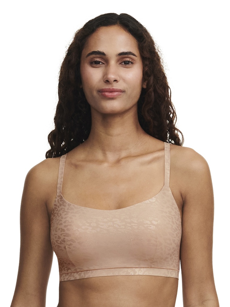 Soutien-gorge bralette sans armature à coques CHANTELLE "Softstretch" C11DQ2 - Imprimé Léopard Scientillant 0X7