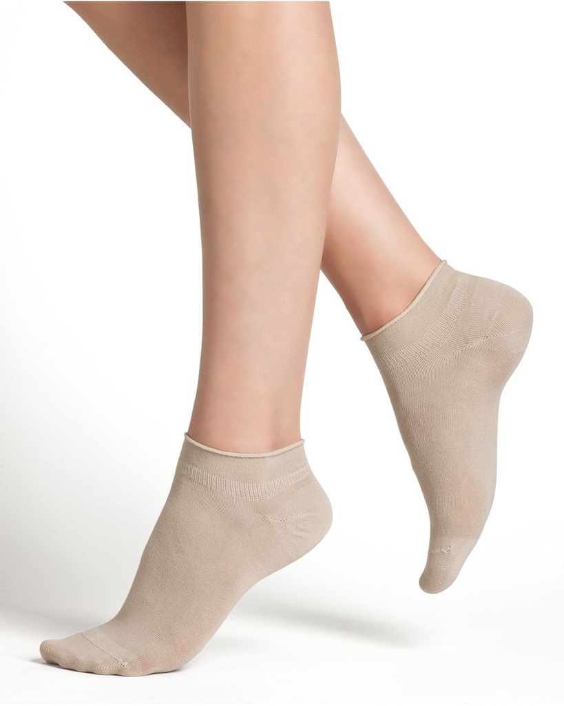 Socquettes Dame 2 paires BLEU FORET "Fleur de Peau Duo Mini Sox" FBD6408 - Sahara LH5