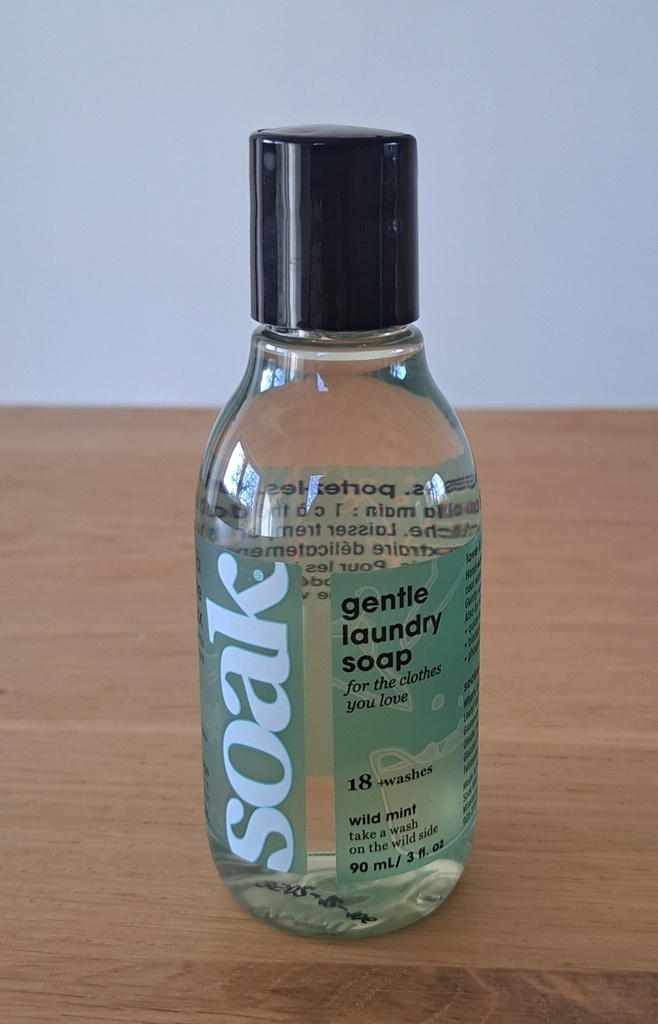 Lessive biodégradable linge délicat SOAK 90ml - Menthe Sauvage