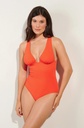 Maillot triangle croisé dans le dos PAIN DE SUCRE "Capri 61" - Orange