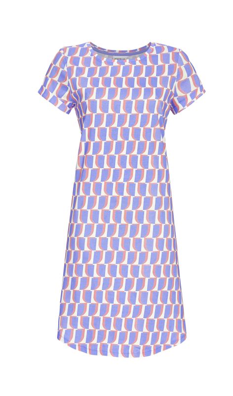 Chemise de nuit manches courtes RINGELLA "Modern Geometrics" 4211012 - Nautic Blue 296 (38)