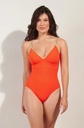Maillot avec brassière en lurex PAIN DE SUCRE "Laos 61" - Orange