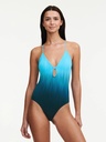 Maillot sans armature plongeant CHANTELLE "Swim One Size" C12VUA - Blue Tie and Dye 0IM (S/M)