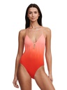 Maillot sans armature plongeant CHANTELLE "Swim One Size" C12VUA - Orange Tie and Dye 0XS (S/M)