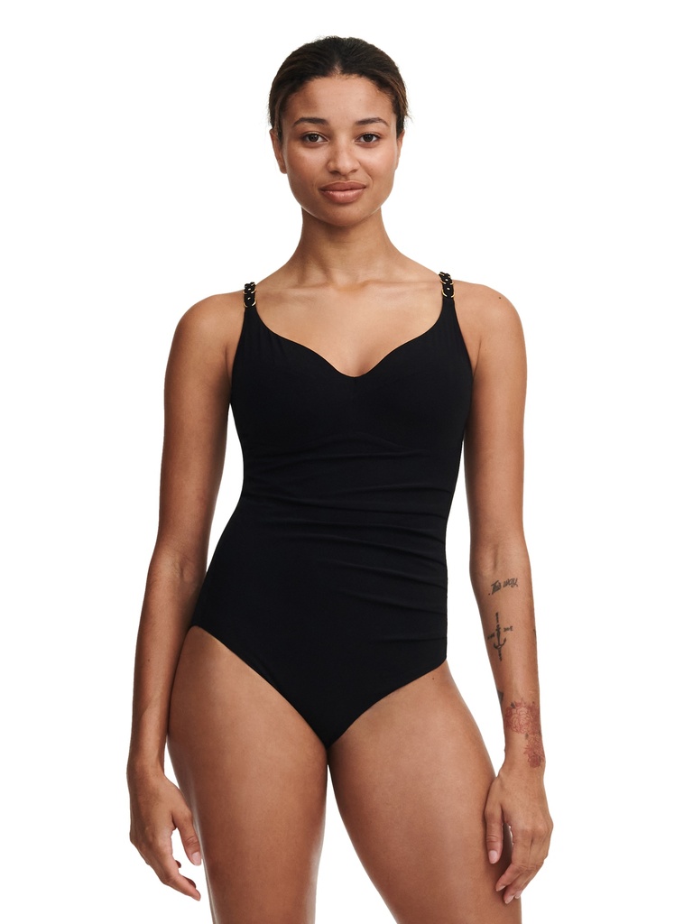 Maillot armaturé CHANTELLE "Emblem" C17T70 - Noir 011