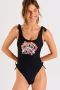 Maillot hauteur des hanches ajustable BANANA MOON "Neony Luckysun" - Noir LVA01