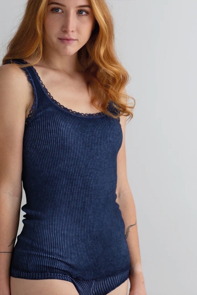 Top sans manche 100% coton bio MADIVA ECOFUTURE "Pure SL" E48702 - Bleu Marine 209