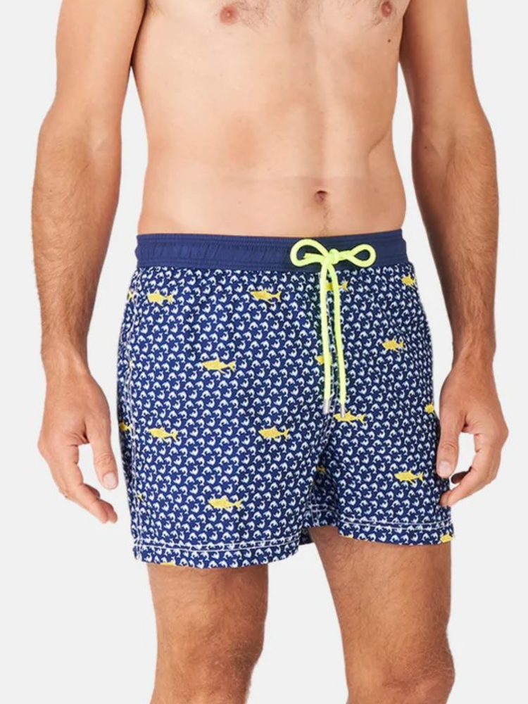 Short de bain ARTHUR "Brodé Requin" BBI - Marine SHAKE24