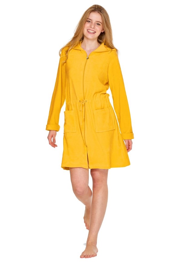 Peignoir dame éponge à tirette WEWO 031 - Yellow 120D