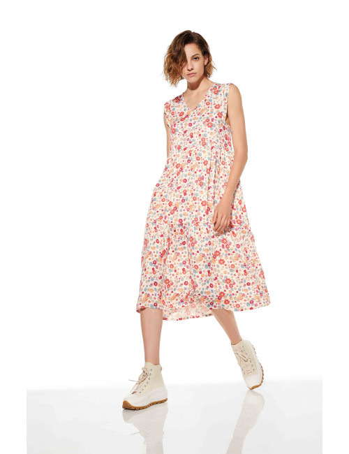 Robe de plage mi-long VERDISSIMA SS2400I0AL27 - Imprimé Fleuri UNICA