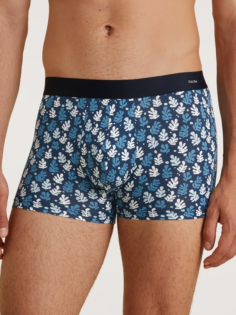 Boxer homme fantaisie 94% coton CALIDA "Cotton Code Design" 26980 - Niagara Blue 375 (S)