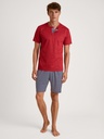 Pyjama homme court 100% coton CALIDA "Relax Streamline" 46282 - Amaranth 814