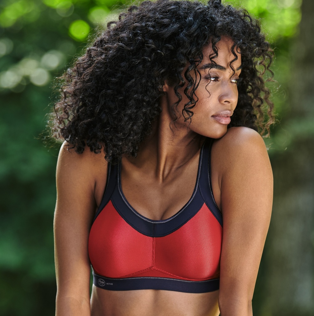 Soutien-gorge de sport sans armatures ANITA ACTIVE Maximum Support "Momentum" 5529 - Red Blue Iris 186 (85, B)