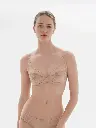 Soutien-gorge avec armatures foulard plongeant SIMONE PERELE "Délice" 12X319 - Peau 709