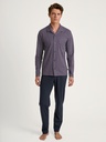 Pyjama long homme boutonné 100% coton CALIDA "Relax Imprint" 40780 - Mars Red 116
