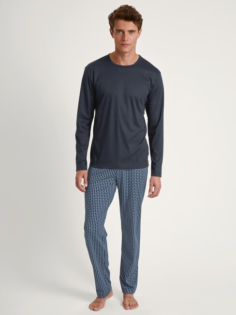 Pyjama long homme 100% coton CALIDA "Relax Streamline 2" 46187 - Dark Sapphire 479