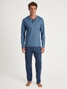 Pyjama homme long 100% coton CALIDA "Relax Imprint" 47686 - Coronet Blue 469