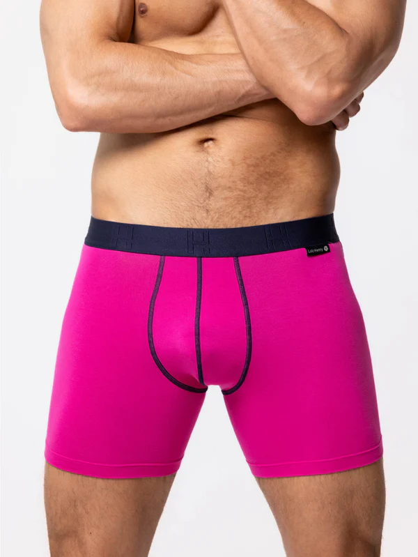Boxer homme coton avec maintien intérieur LOIC HENRY "Every-D" KBD001PA - Fushia