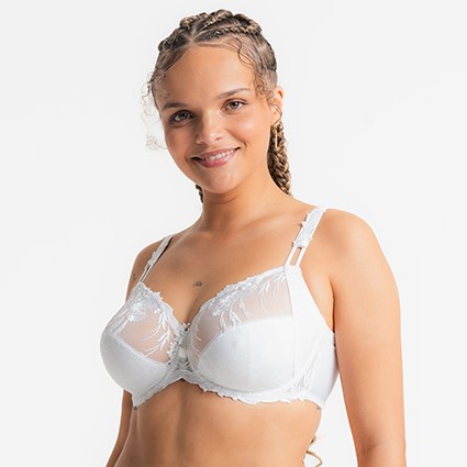 Soutien-gorge armatures en 3 parties emboitant LOUISA BRACQ "Nympha" 530-01 - Blanc BLC