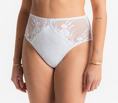 Culotte taille haute LOUISA BRACQ "Nympha" 530-50 - Blanc BLC