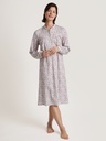 Chemise de nuit dame longues manches 110cm en 100% CALIDA "Soft Cotton" 33800 - Blush Flower 254