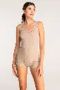 Chemisette sans manche laine & soie OSCALITO 3410 - Taupe Claire 