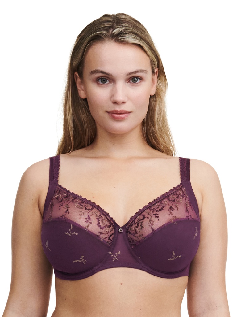 Soutien-gorge avec armatures 3 parties enveloppant CHANTELLE "Every Curve" C16B10 - Aubergine Camaieu 0DM (95, B)