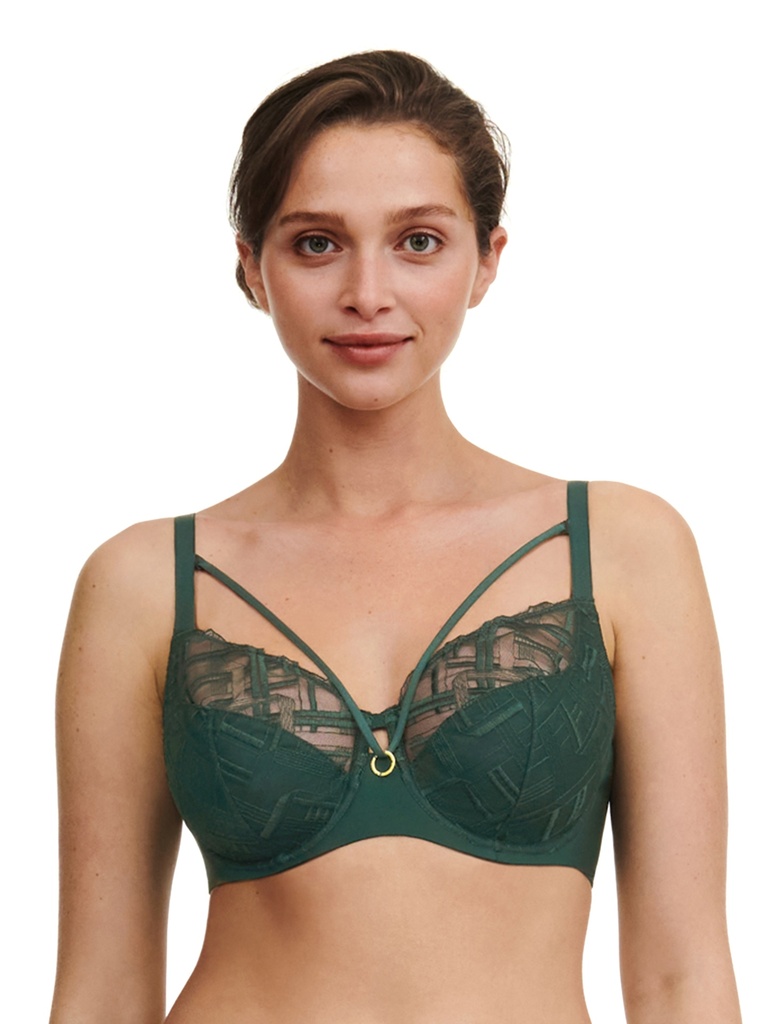 Soutien-gorge armaturé enveloppant CHANTELLE "Graphic Support" C21S10 - Vert Empire 00R