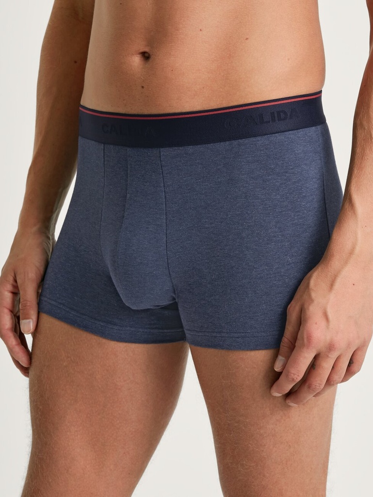 Boxer homme 95% coton CALIDA "Cotton Sporty" 26873- Jeans Melé 709 (S)