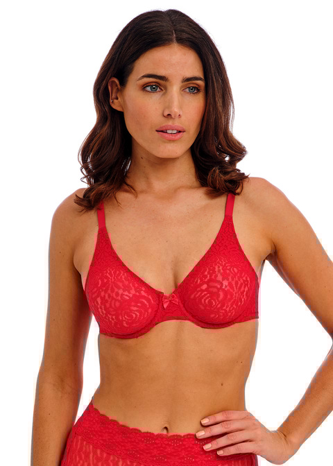 Soutien-gorge avec armatures moulé WACOAL "Halo Lace" WA851205 - Equestrian Red 623