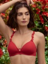 Soutien-gorge sans armature FORMAT by DACAPO "Fleurs" 190601 - Rouge Mars 