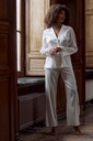 Pyjama en satin de soie MARJOLAINE "Vivianne" 4VIV5502 - Naturel 0074