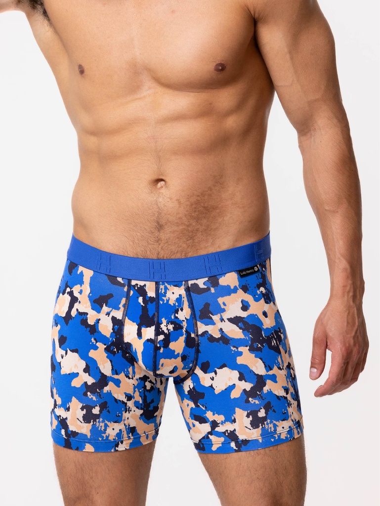 Boxer homme coton avec maintien intérieur LOIC HENRY "Every-D" KBD010F - Bleu Armée (2)