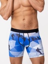Boxer homme fantaisie microfibre avec maintien intérieur LOIC HENRY "Identity" KBI094X - Ski Géometrique