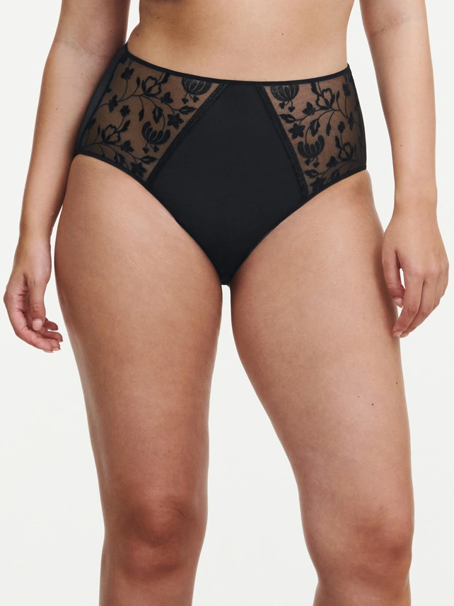 Culotte Taille Haute CHANTELLE PULP "Philter" C22CC5 - Noir Vinyle 0KC