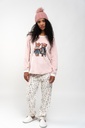 Pyjama long dame MIRA 8223MW - Rose imp Ours Beige