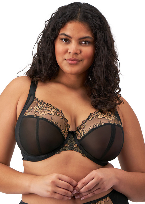 Soutien-gorge avec armatures plongeant spécial poches profondes ELOMI "Teagan" EL302602 - Black Almond ALM (85, J)