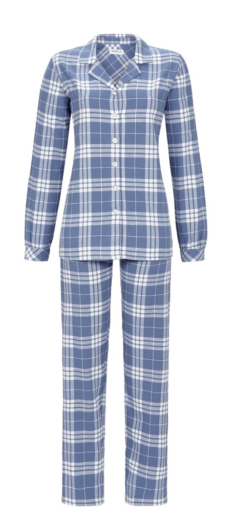 Pyjama long 100% coton flanelle RINGELLA "Sentiment d'hiver" 4517210 - Bleu Indigo 293