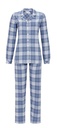 Pyjama long 100% coton flanelle RINGELLA "Sentiment d'hiver" 4517210 - Bleu Indigo 293